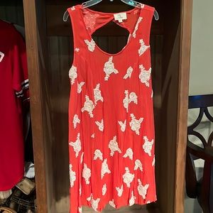 NWOT medium sleepless shift dress in red